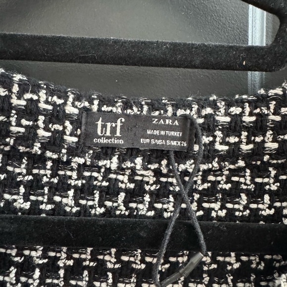 Zara Tops - Zara Black & White Tweed Jacket - TRF Collection